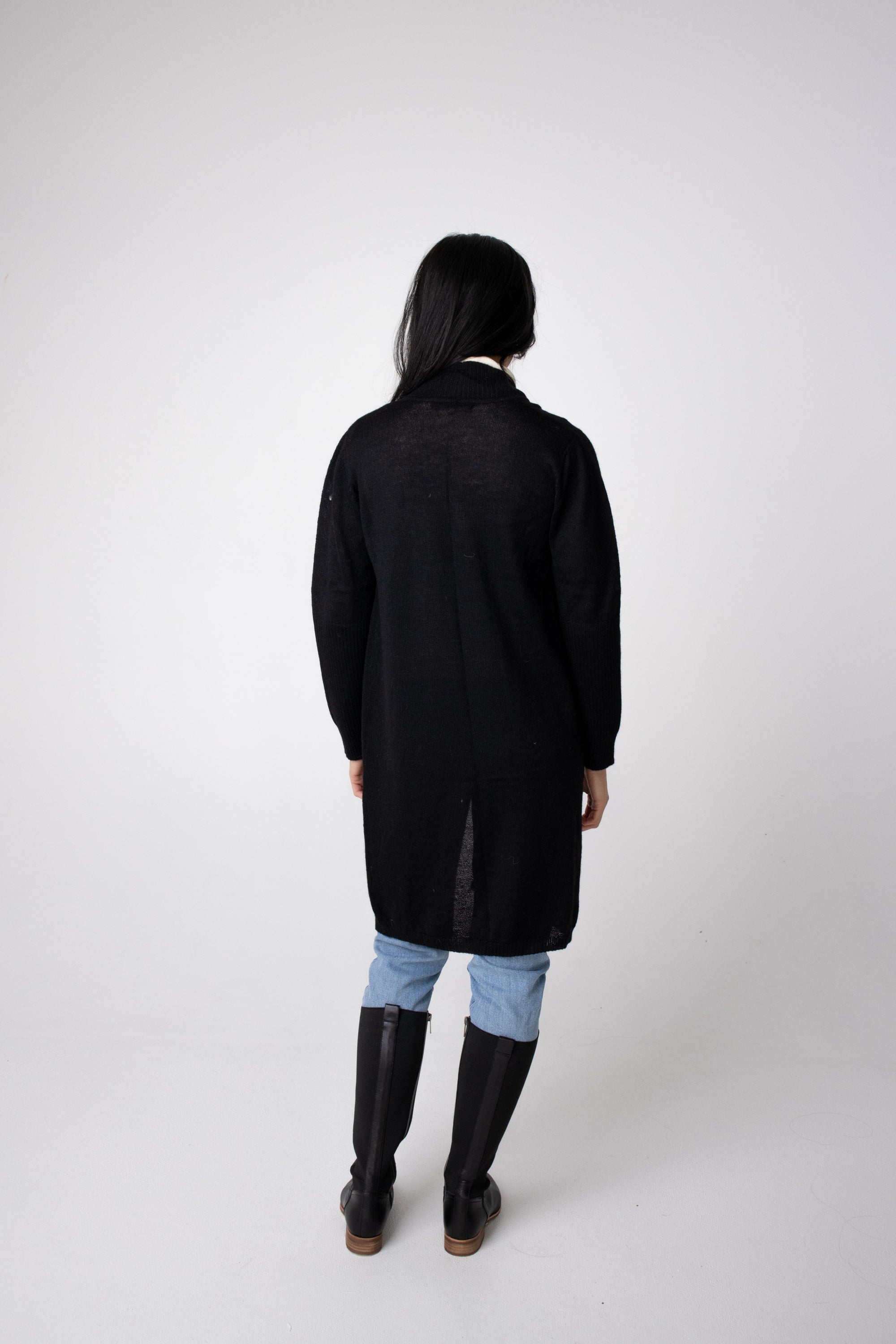 black alpaca cardigans
