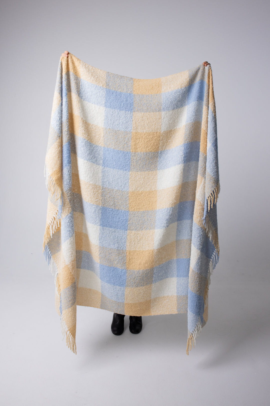 blue check alpaca wool throw#colour_by-the-sea