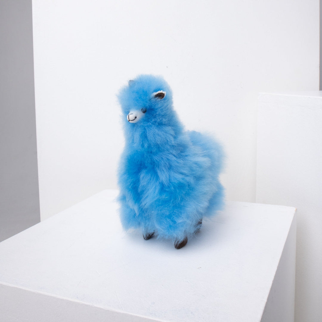 blue small alpaca plush toy#colour_blue