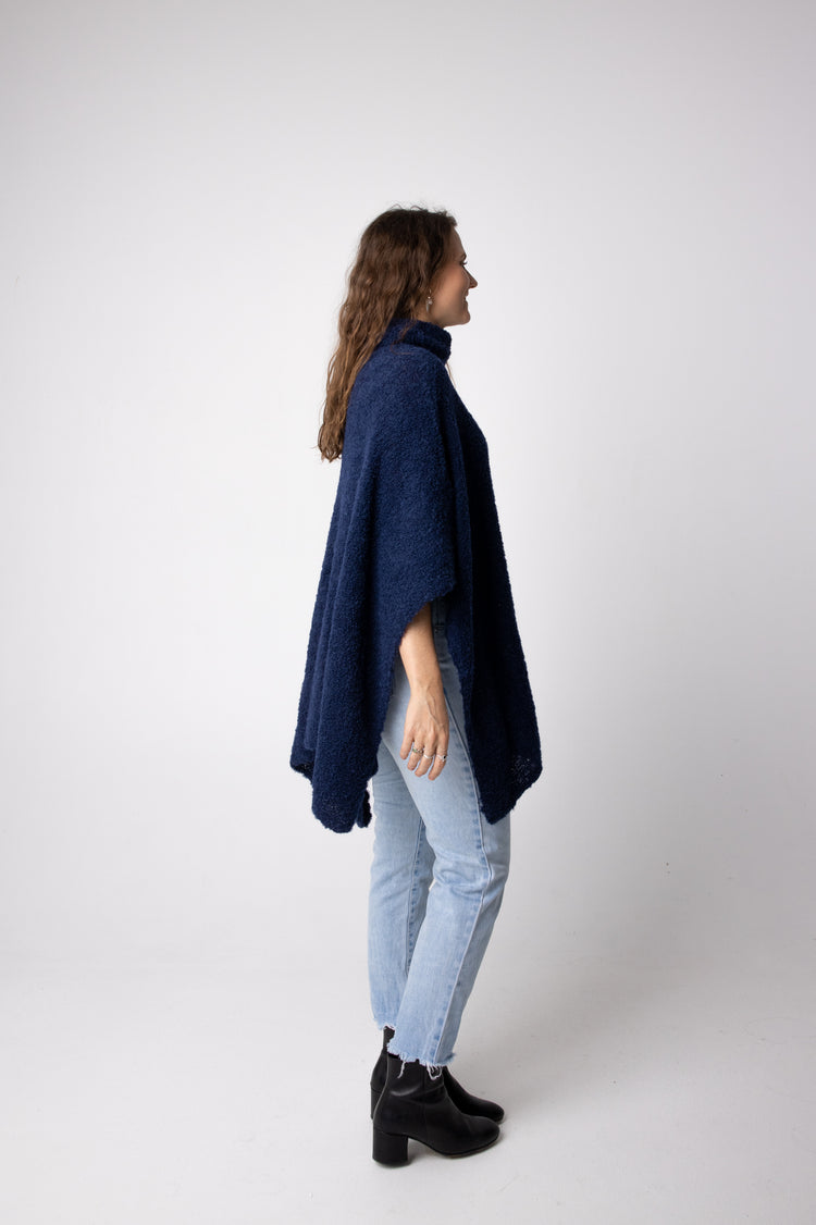 buy alpaca wool ponchos in australia#colour_navy