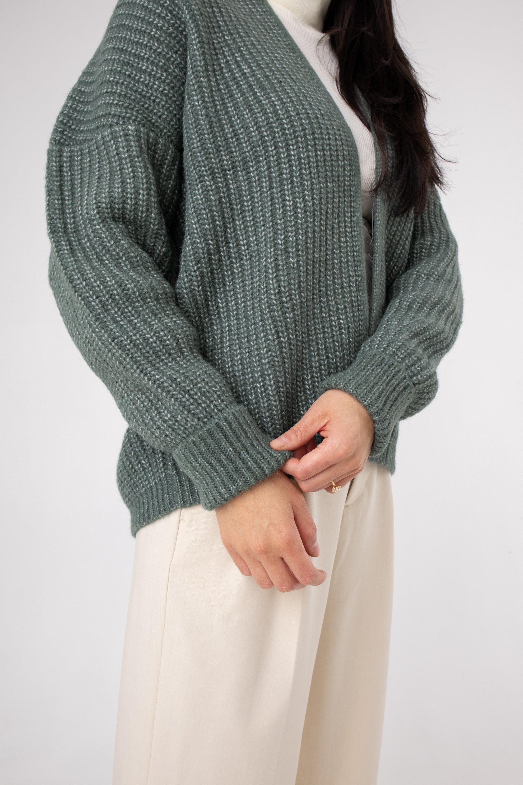 buy green alpaca cardigan