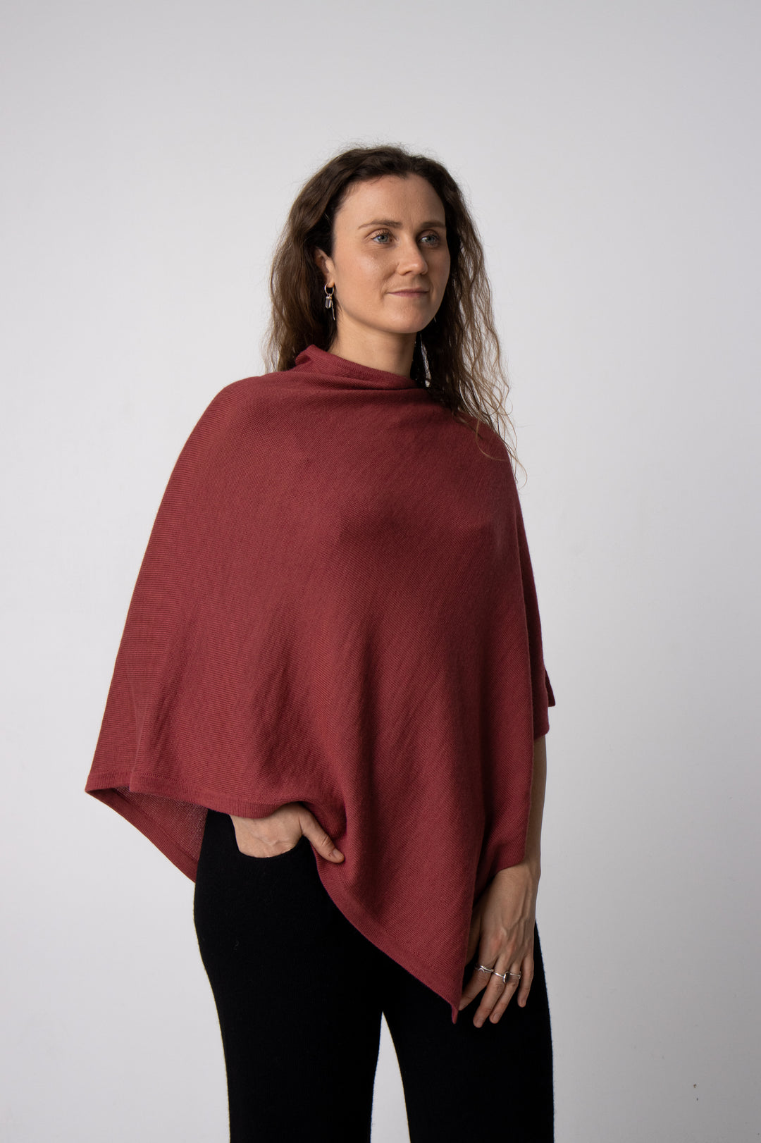 buy hand made alpaca wool ponchos melbourne#colour_magenta