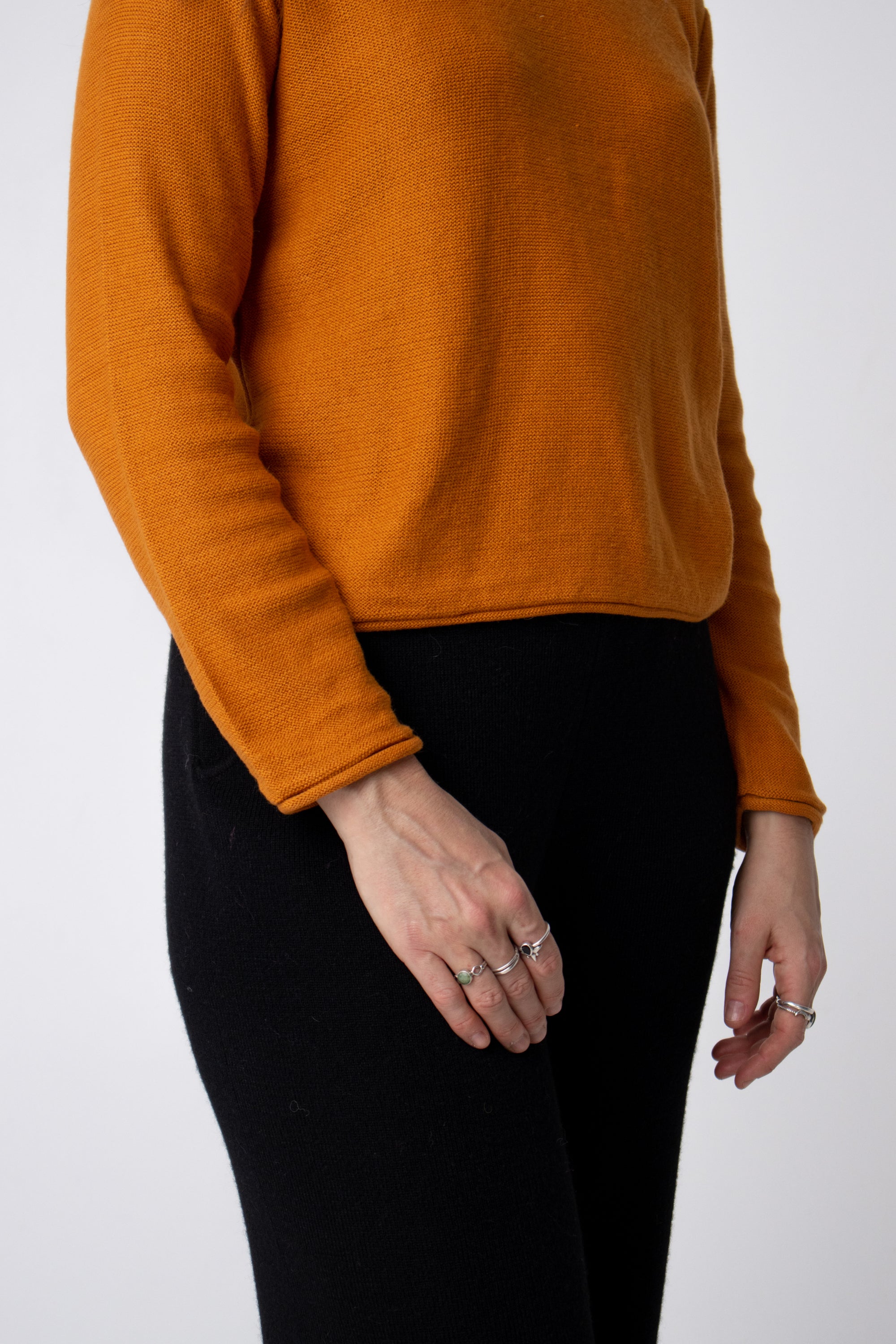buy orange long sleeve knit top in melbourne