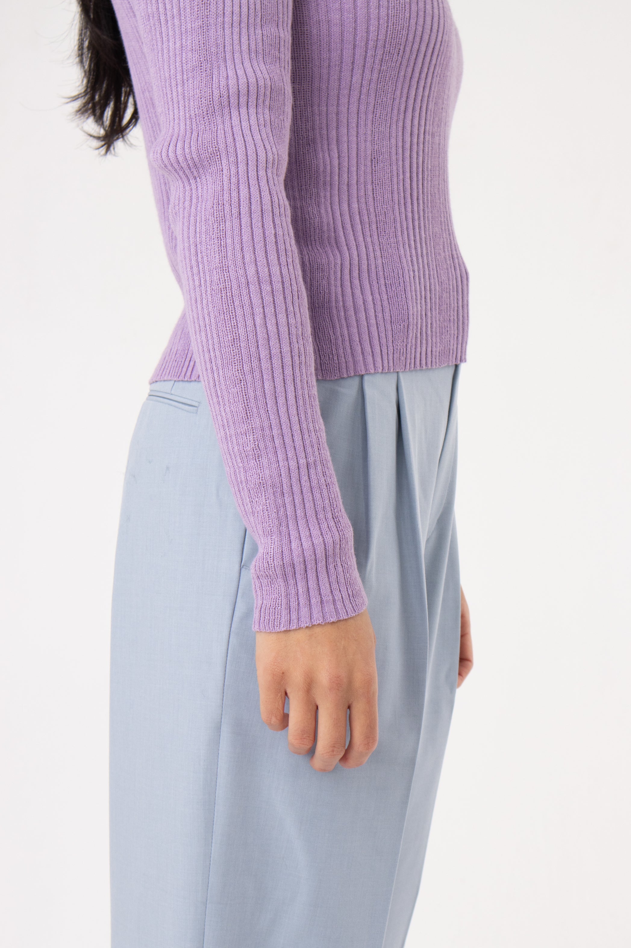 buy womens long sleeve ribbed winter top in alpaca#colour_lilac