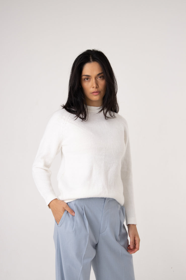 classic style white alpaca jumper#colour_white