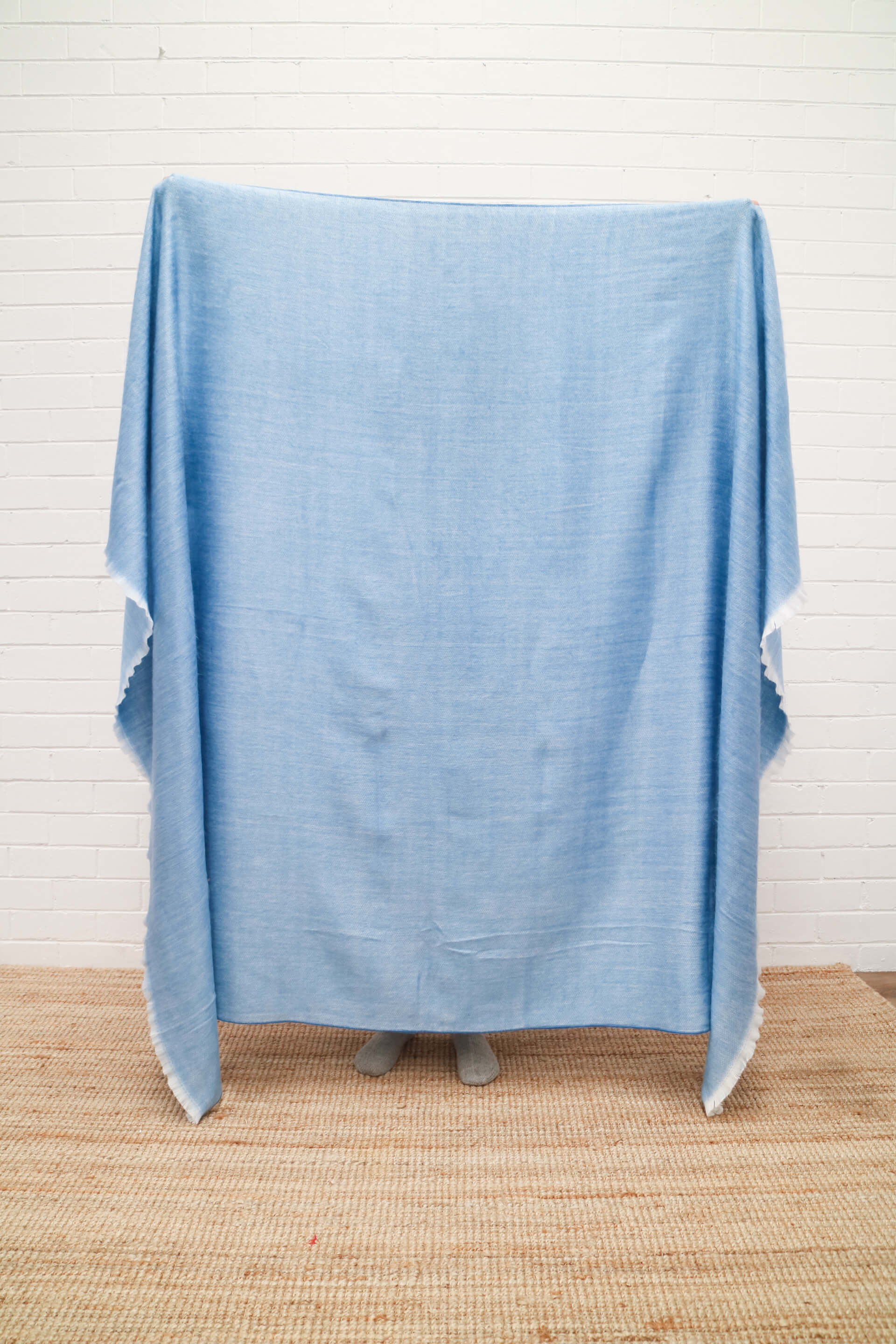 cornflower blue throw for bed 