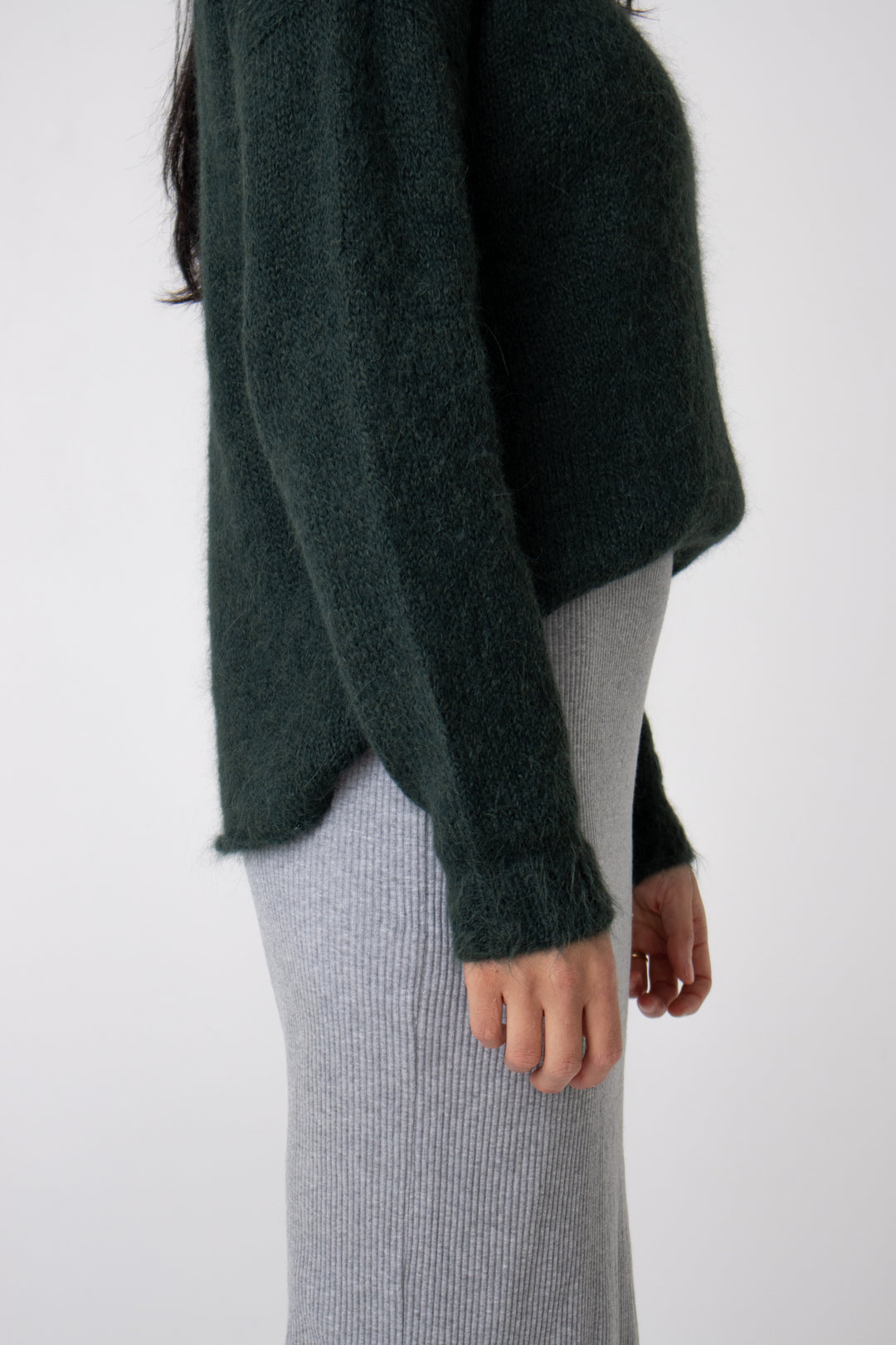 crew neck suri alpaca jumper melbourne#colour_forest