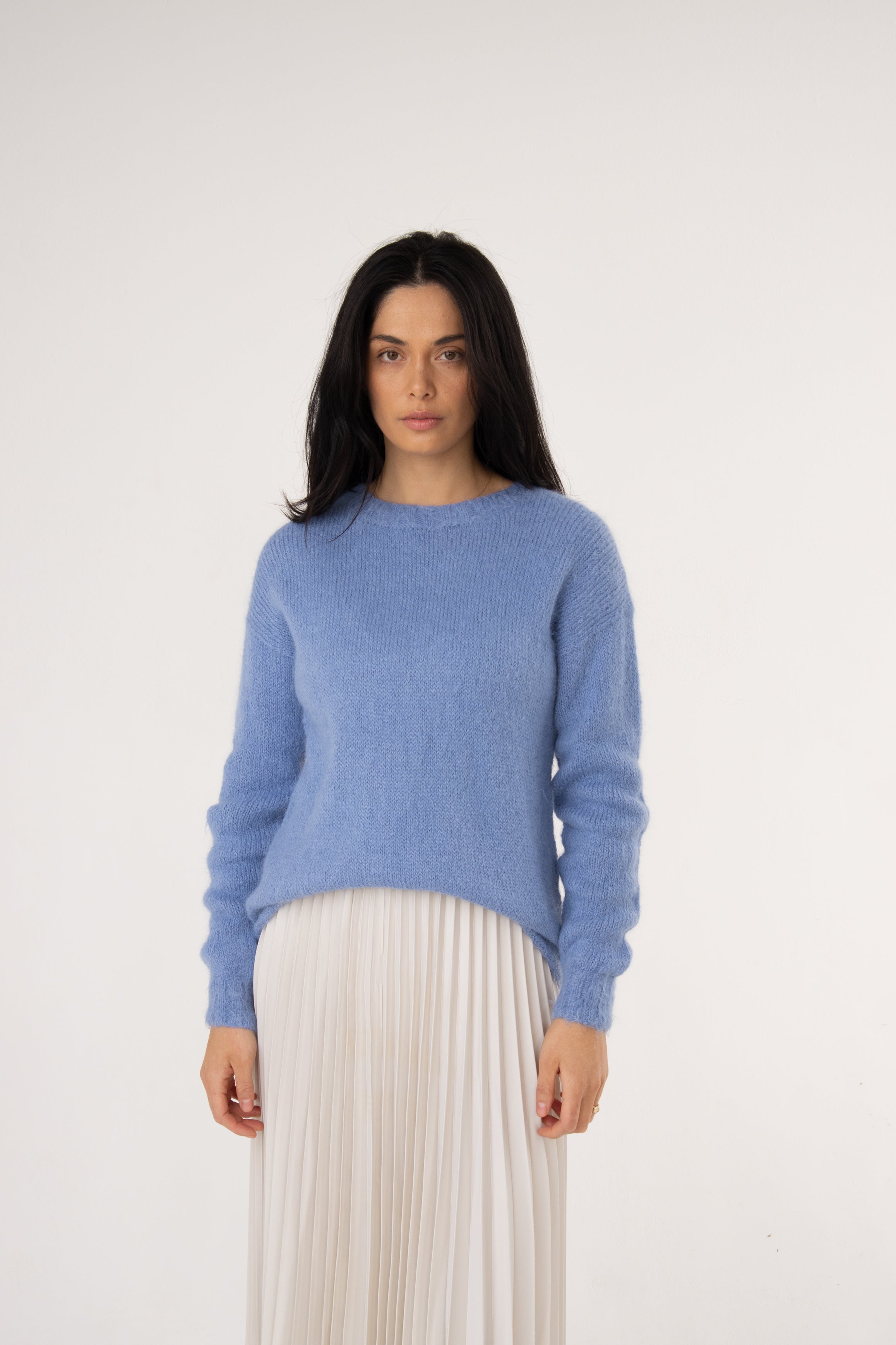 buy ethically made light blue winter jumpers in melbourne#colour_powder-blue