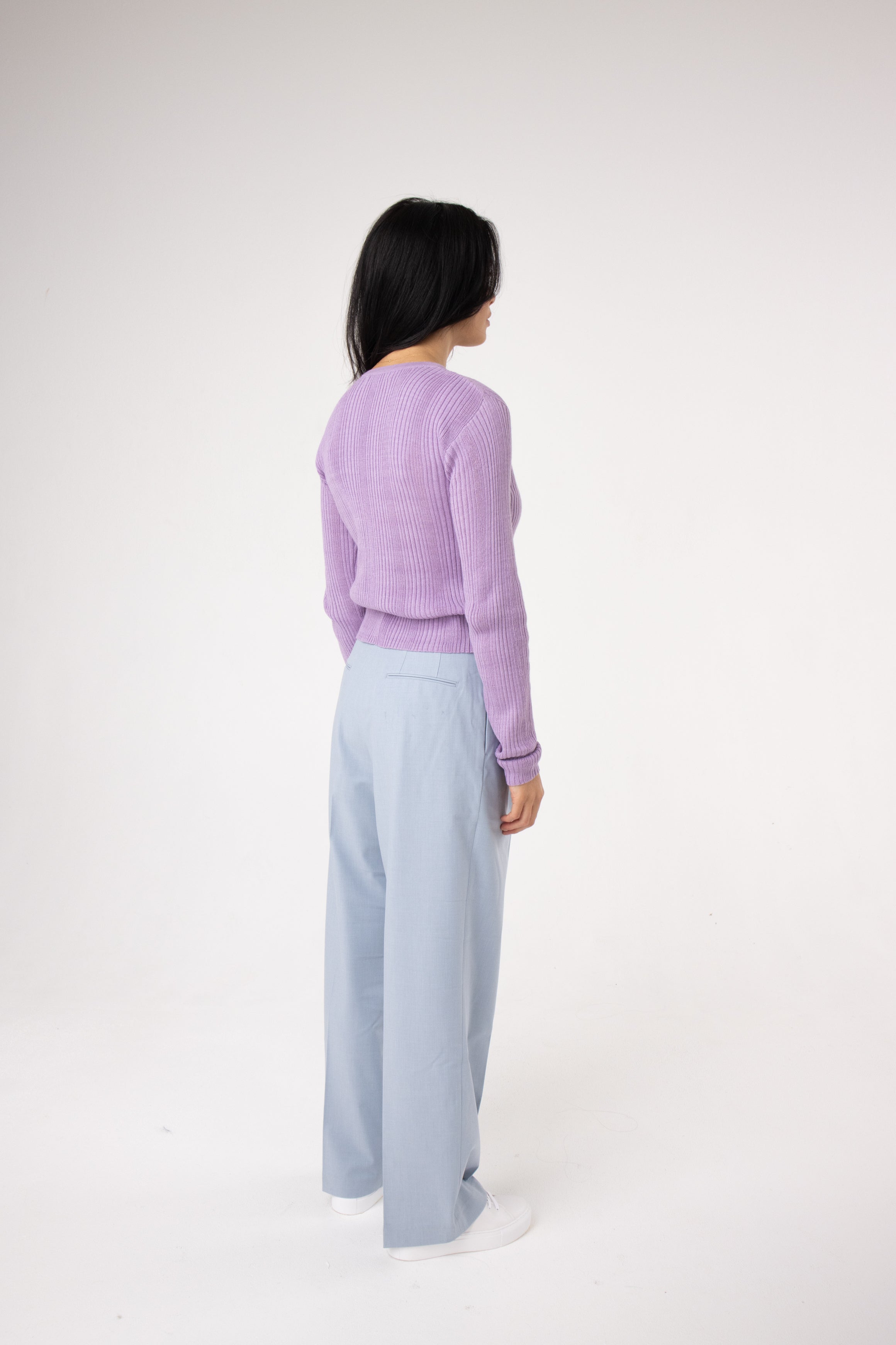 fashionable alpaca long sleeve shirt for women#colour_lilac