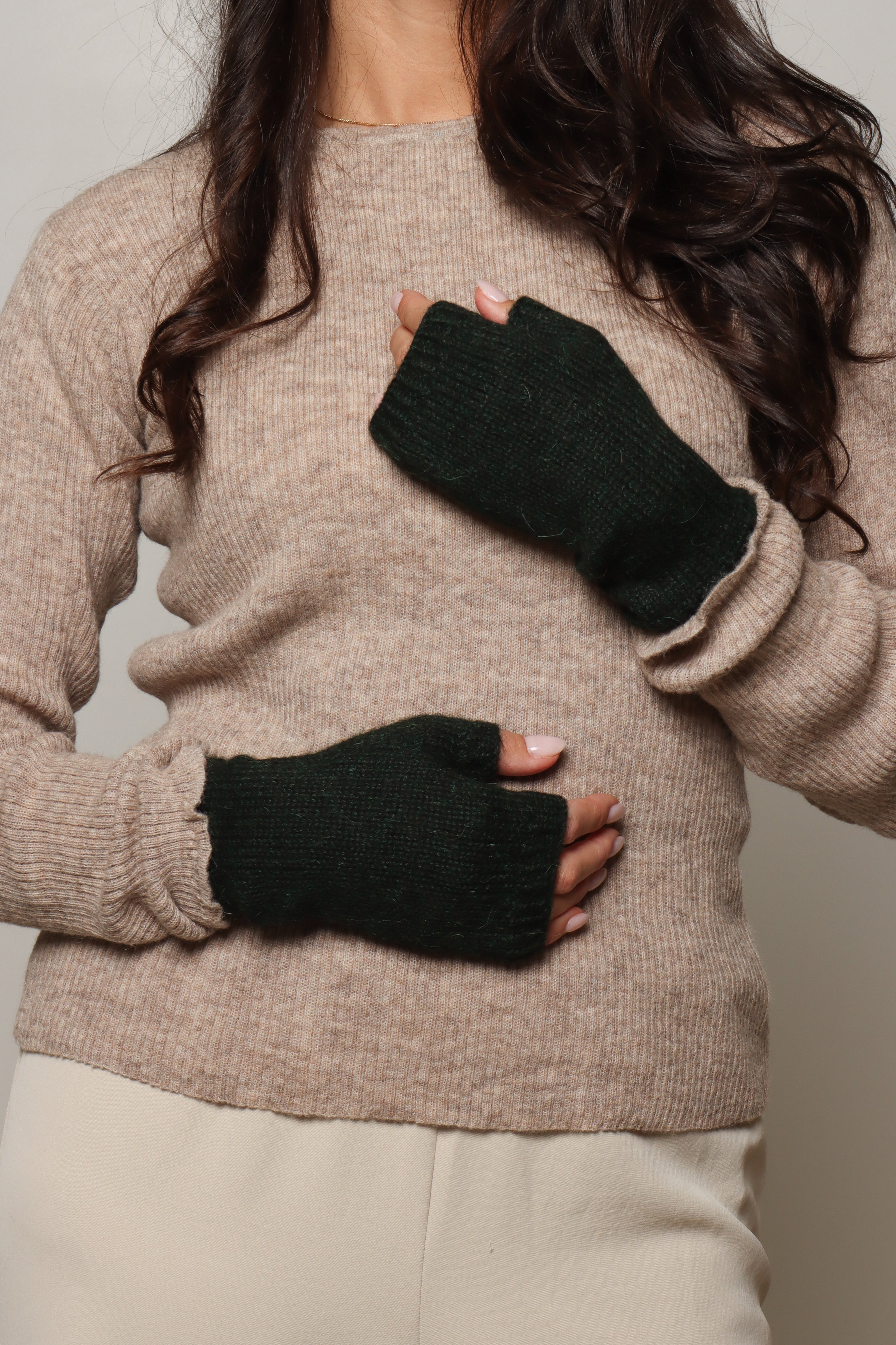 handmade wool winter gloves#colour_forest