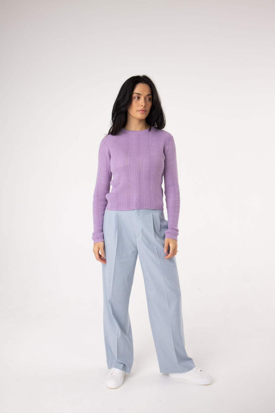 lilac winter alpaca long sleeve top#colour_lilac