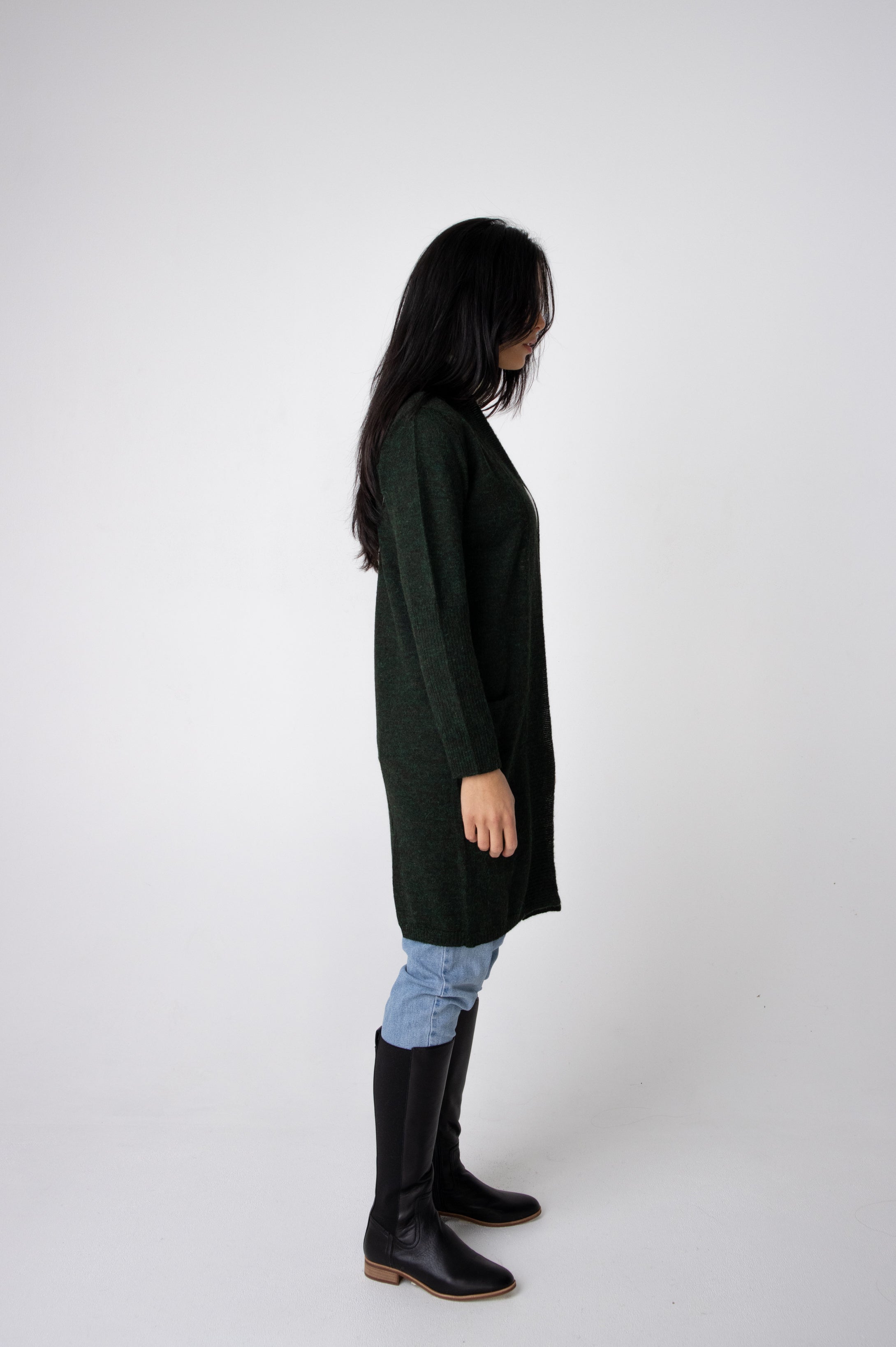 long cardigans for women#colour_forest-night