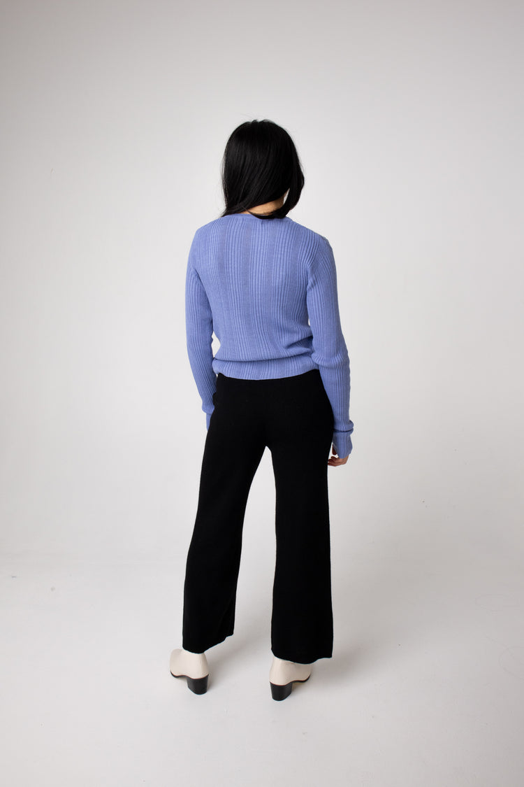 long sleeve ribbed knit top alpaca#colour_cornflower