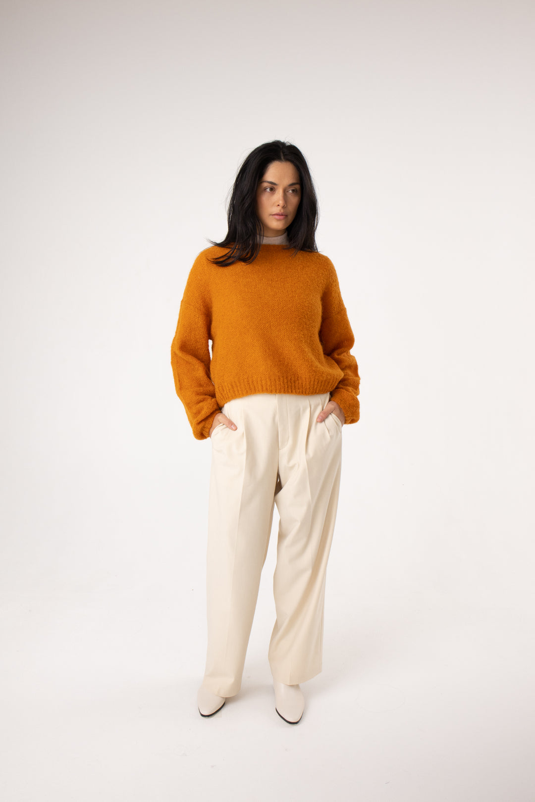 natural fibre crop jumper melbourne#colour_oxide-orange