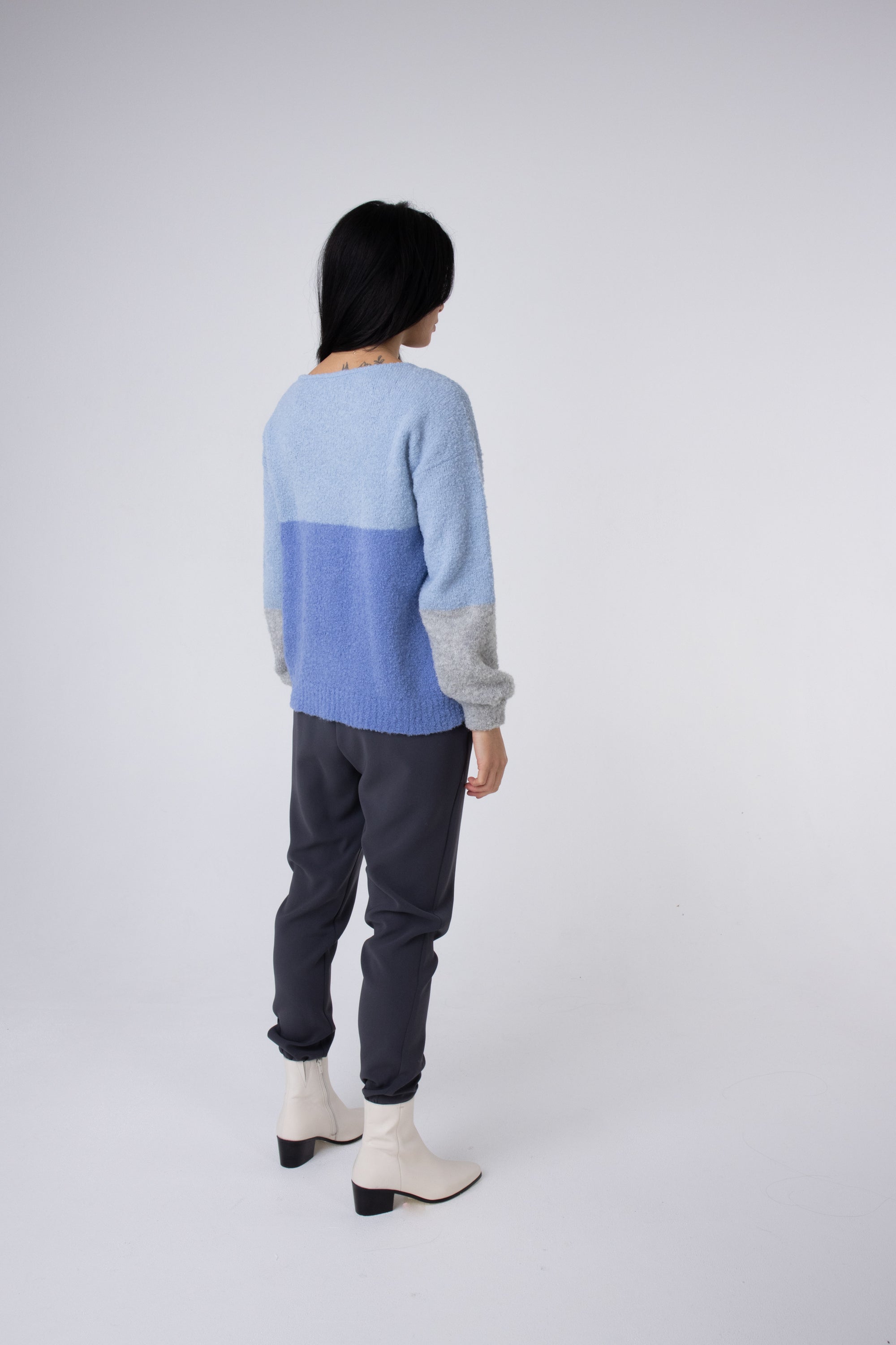 on trend colour block knitwear