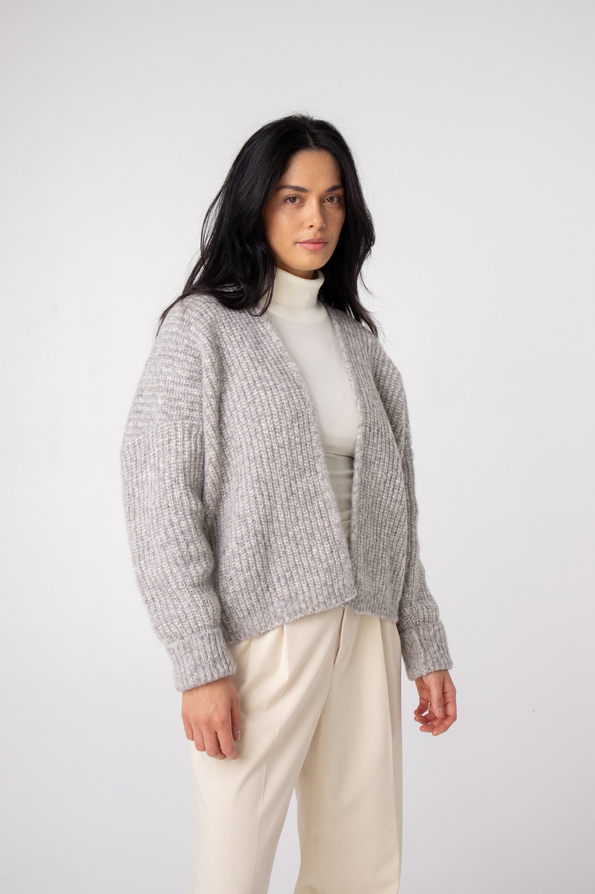 ribbed grey cardigan melbourne