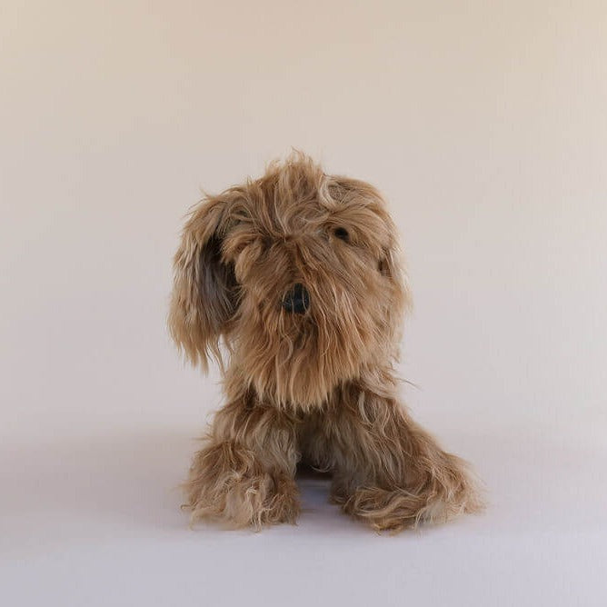 brown dog plush toy#colour_brown