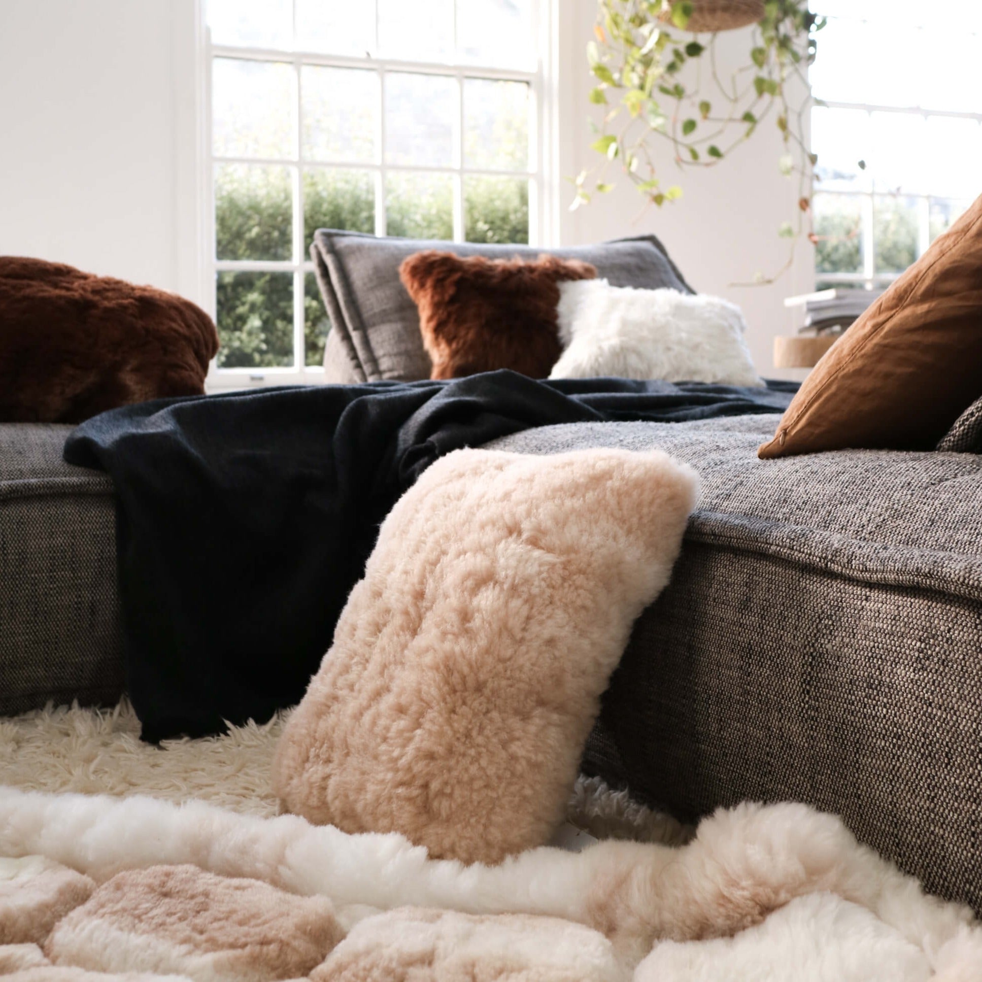 alpaca cushions for home#colour_beige