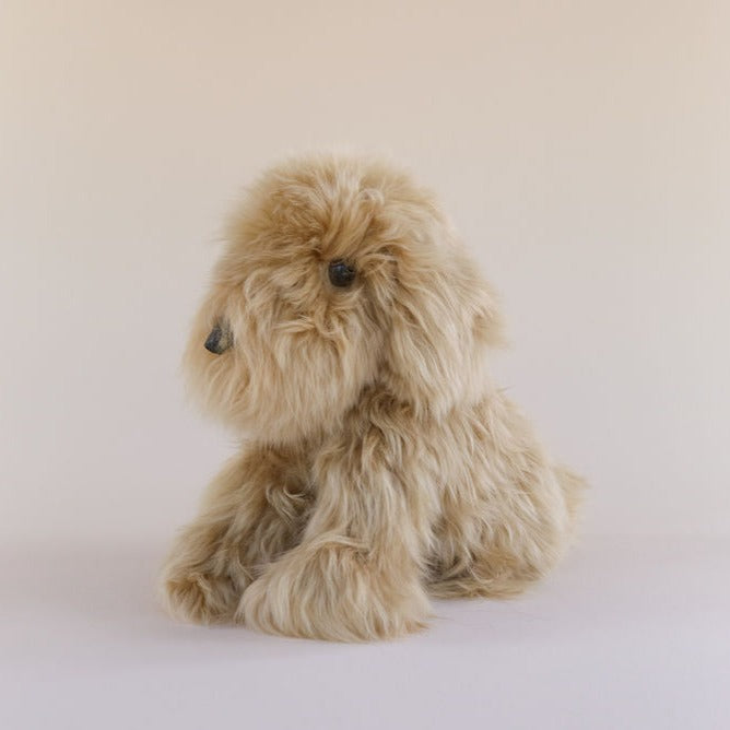 alpaca fur dog soft toy beige#colour_beige