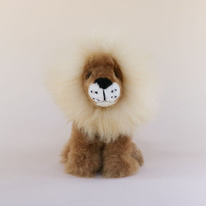 alpaca fur lion plush toy#colour_beige