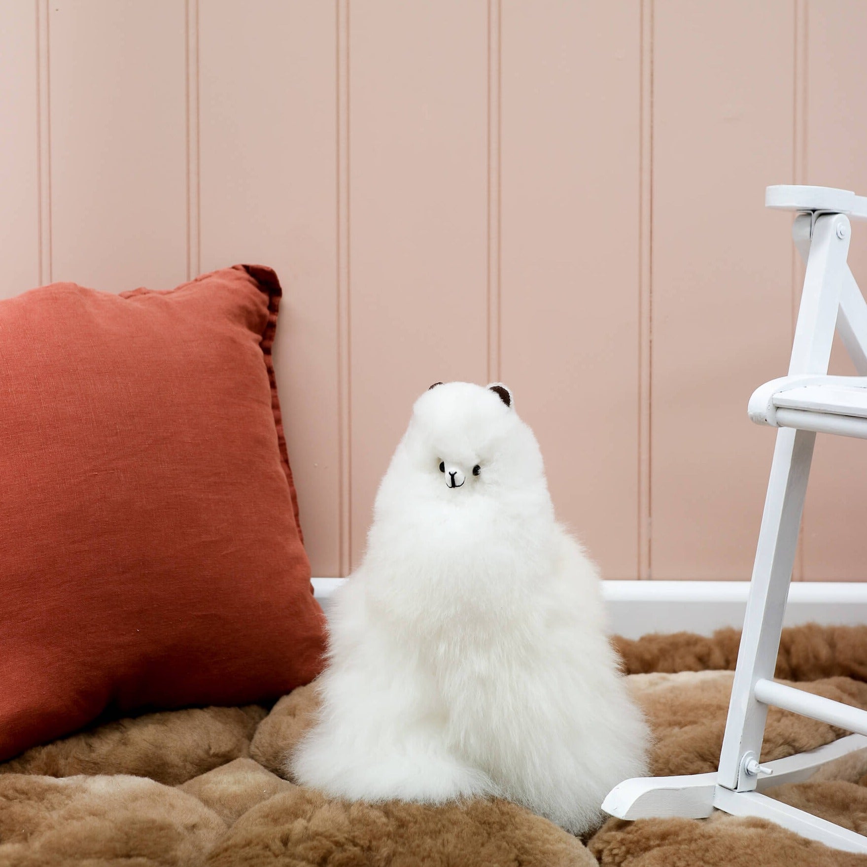 alpaca stuffed animal medium white