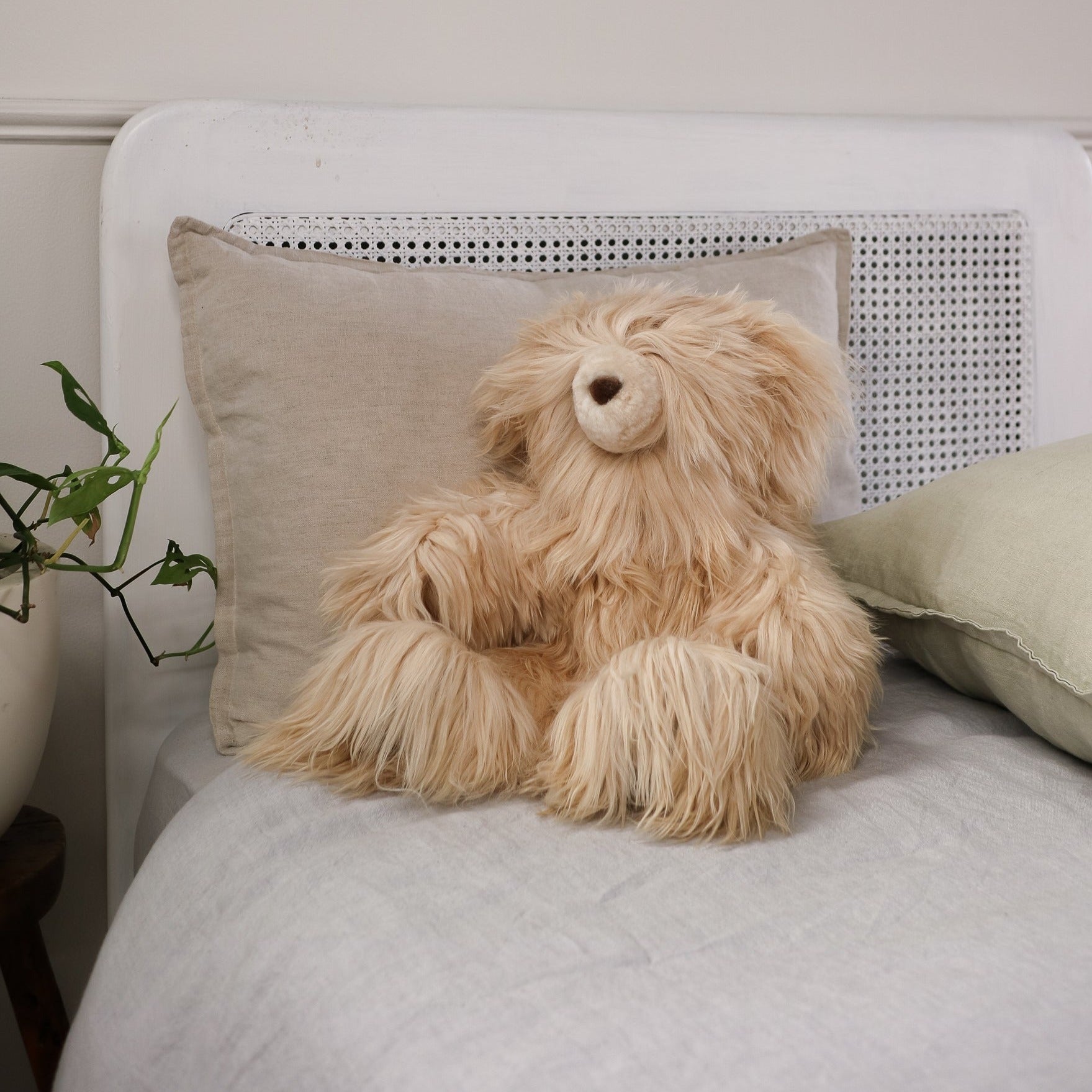 alpaca wool teddy bear australia#colour_beige