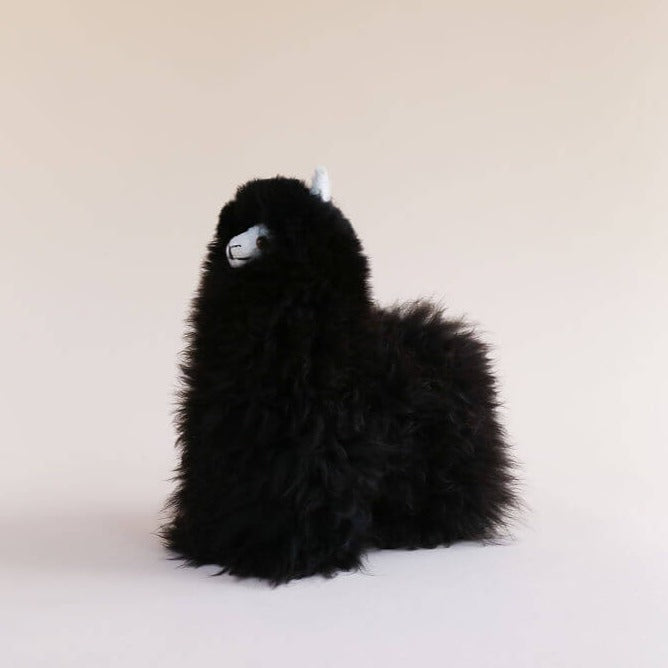 black medium alpaca fleece toys