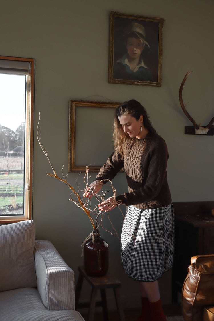 brown hand knit alpaca jumper#colour_dark-oak