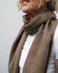 buy brown baby alpaca scarf women australia