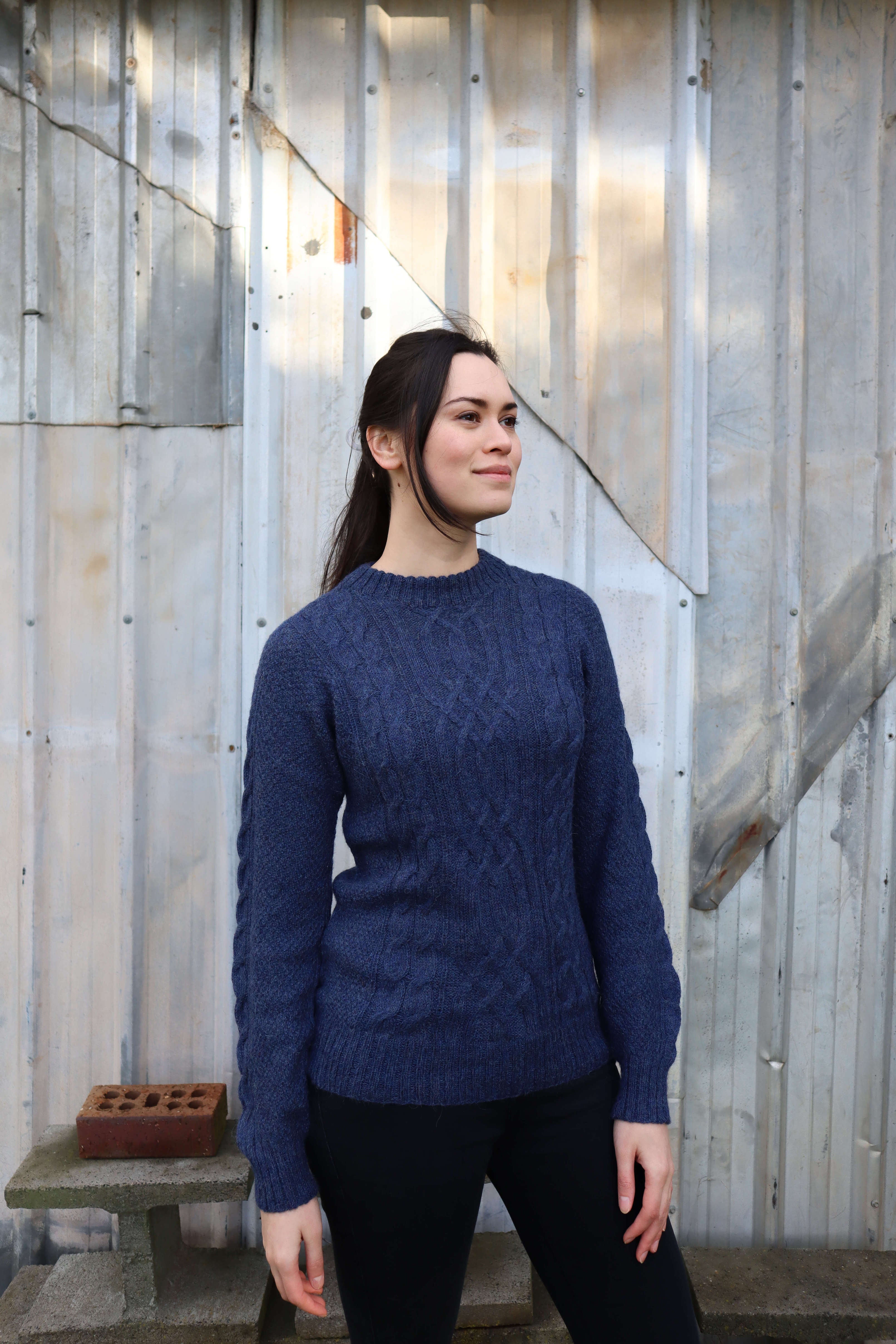 buy hand knit alpaca sweaters in melbourne#colour_dark-blue
