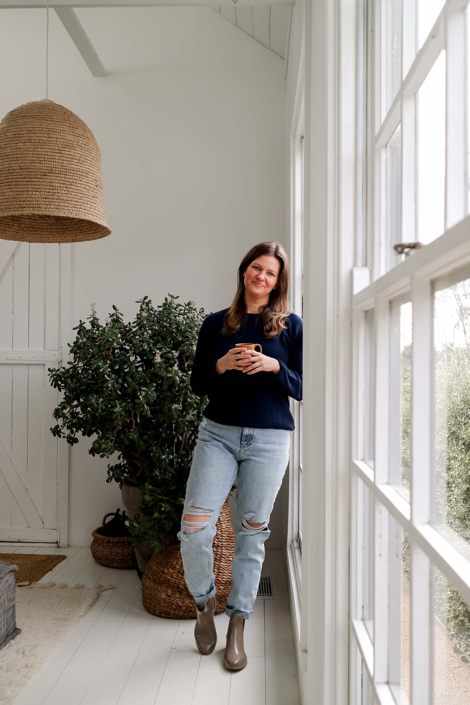 buy navy long sleeve alpaca top australia