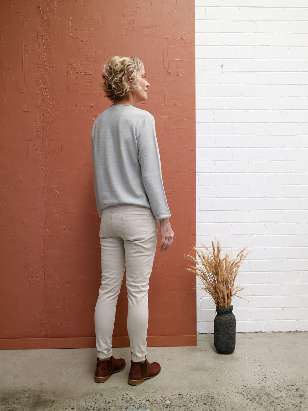buy silver long sleeve alpaca top melbourne