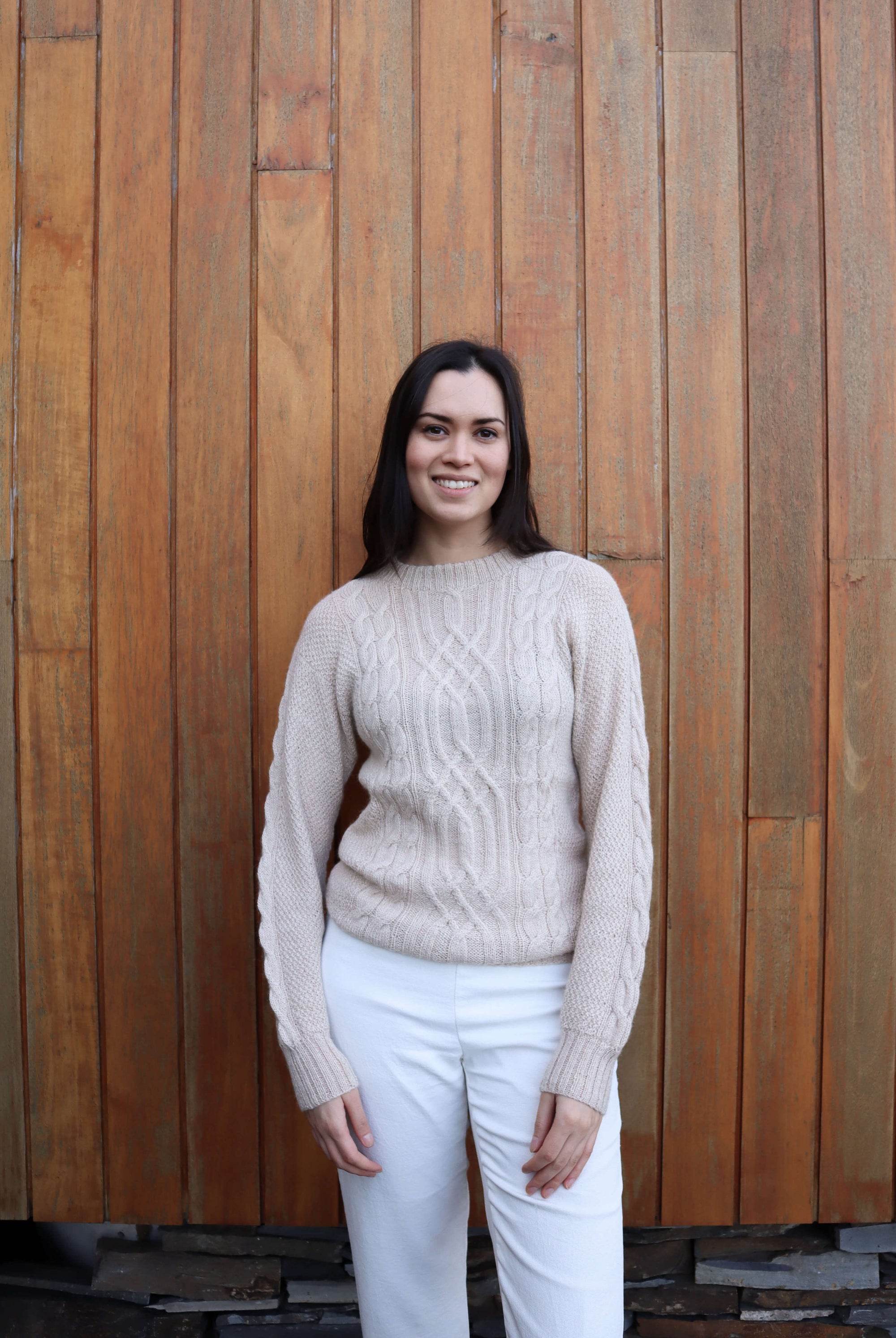 cable knit alpaca jumper