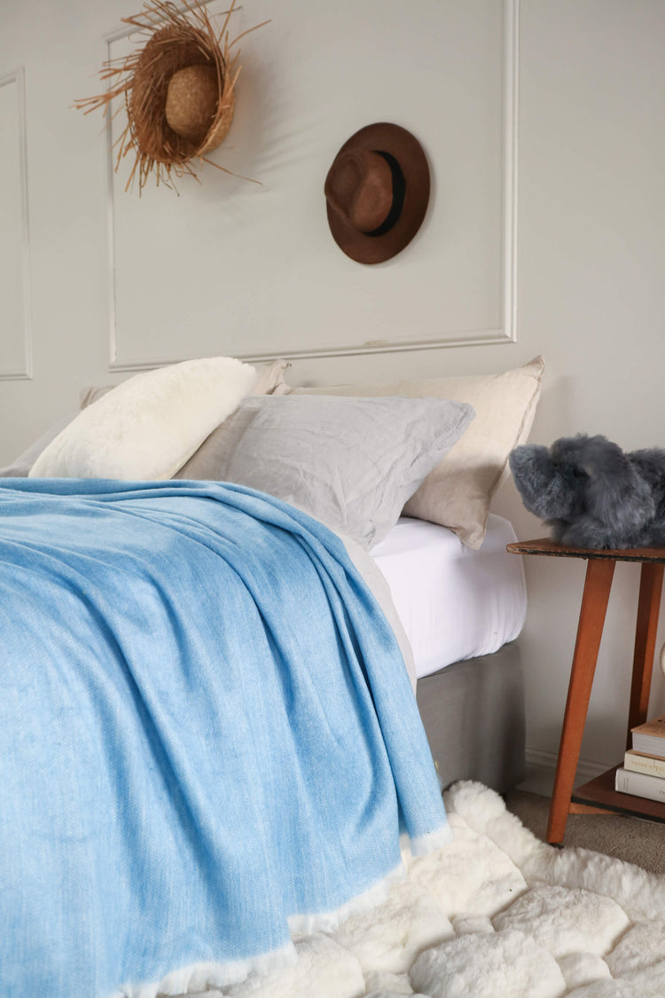 cornflower blue large alpaca throw#colour_cornflower