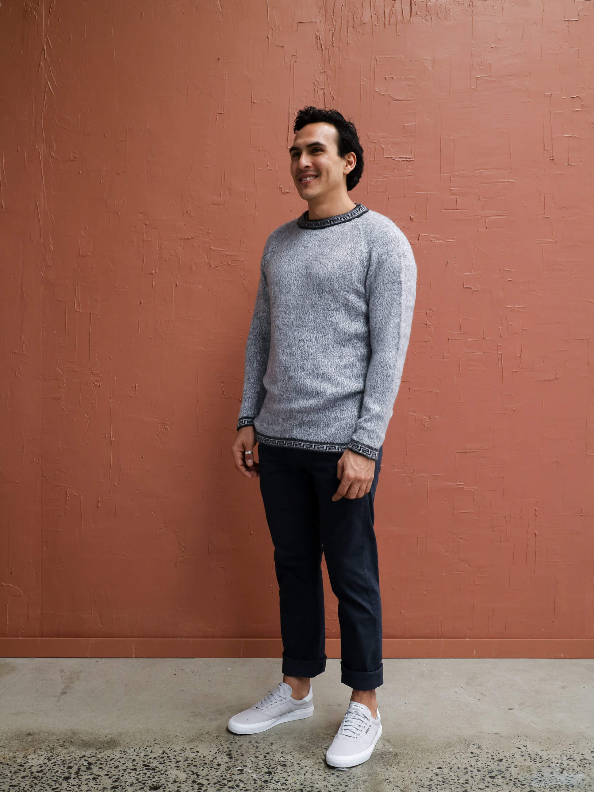 grey pattern alpaca jumper for men#colour_grey-marle