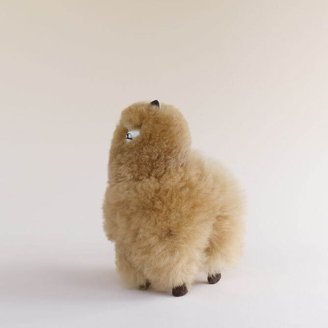 kids plush alpaca toys small size#colour_brown