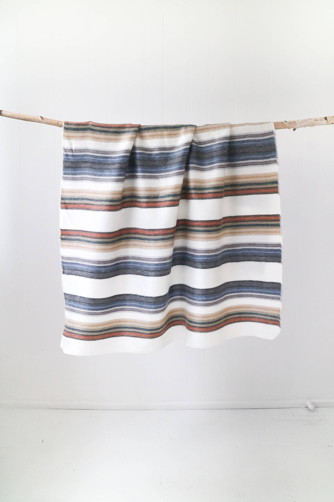 natural fibre stripy throw alpaca#colour_autumn