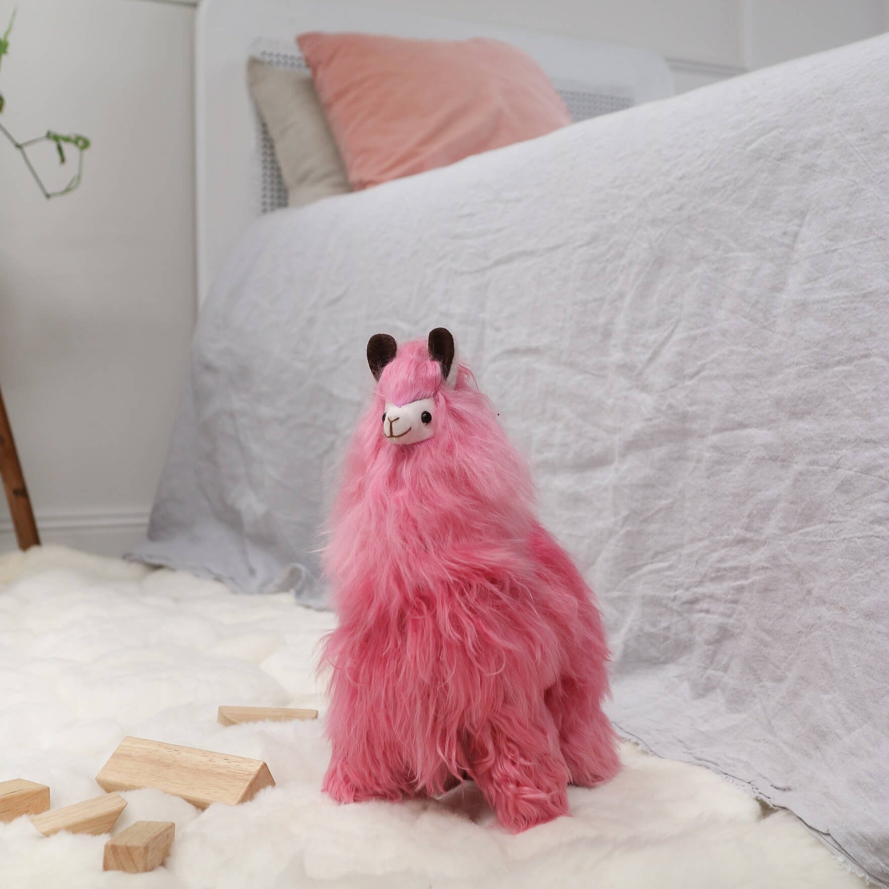pink plush alpaca toy melbourne#colour_pink