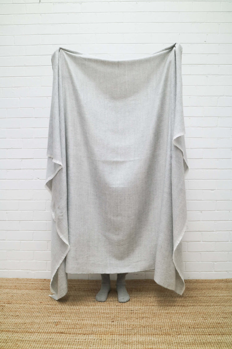 silver large alpaca throw#colour_silver