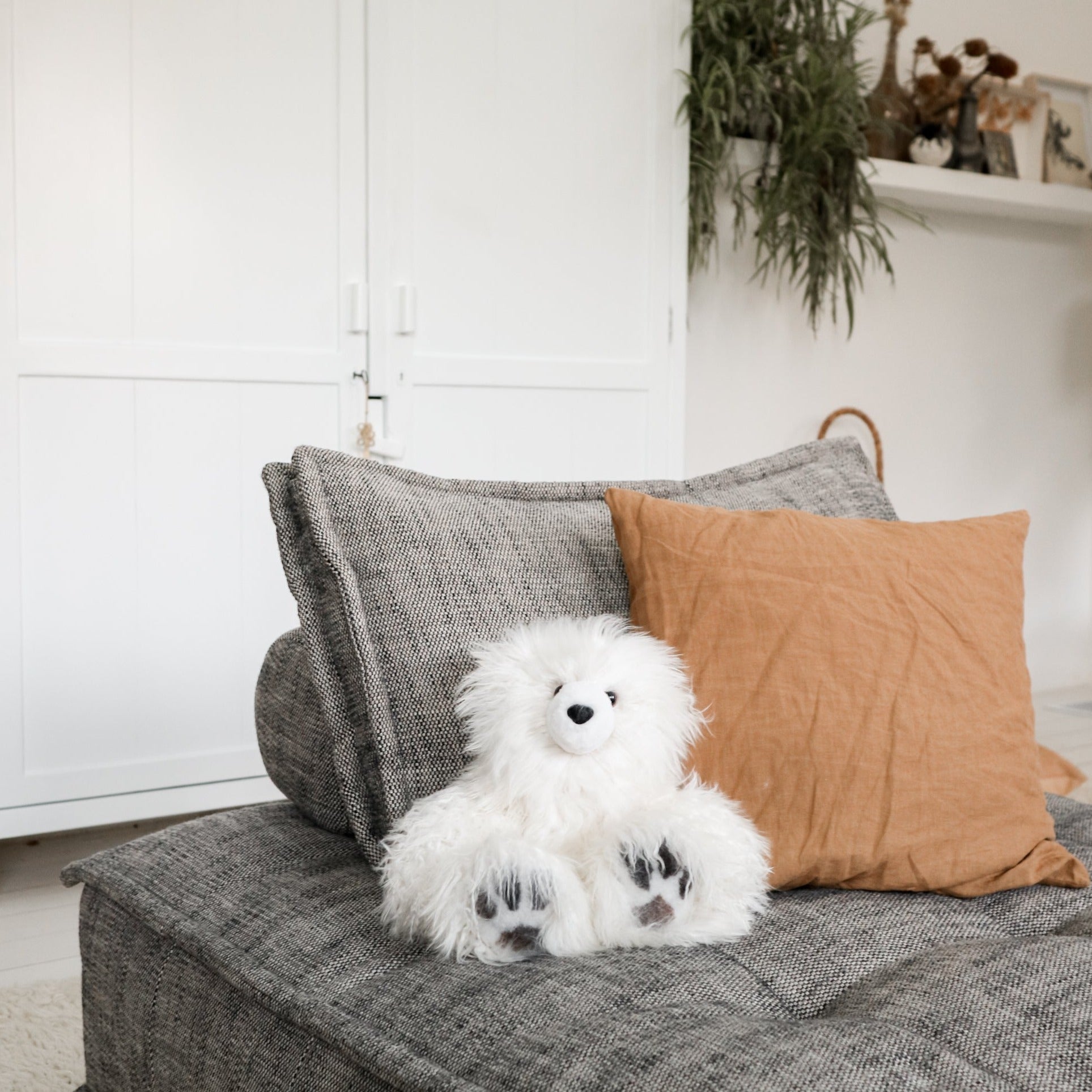 teddy bear alpaca fur for babies#colour_white